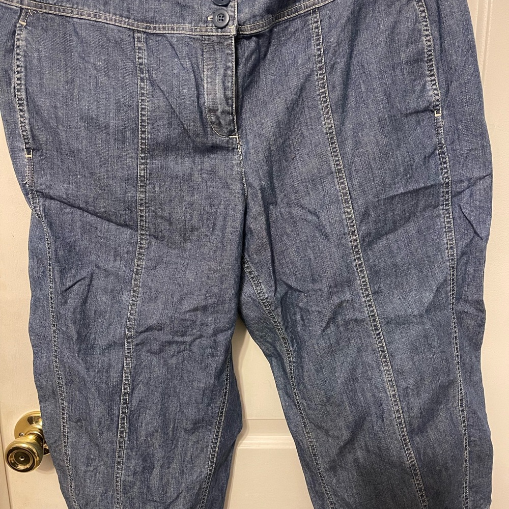 New York & Company Light Blue Cropped Jeans